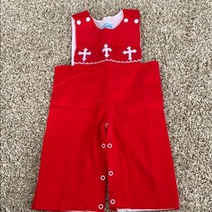 The Smocking Bug - Red Corduroy Longall - 6m